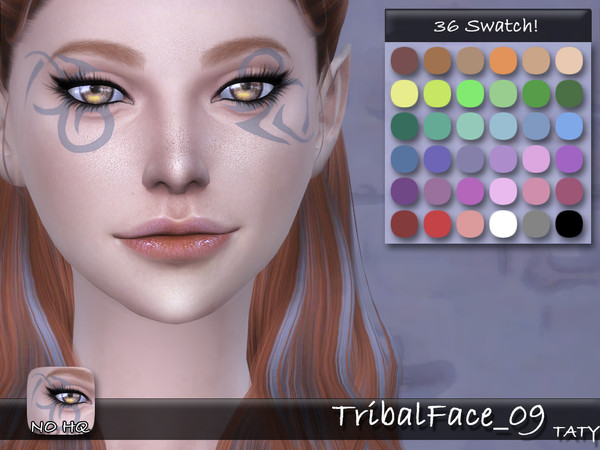 Sims 4 Taty Tribal Face 09 by tatygagg at TSR