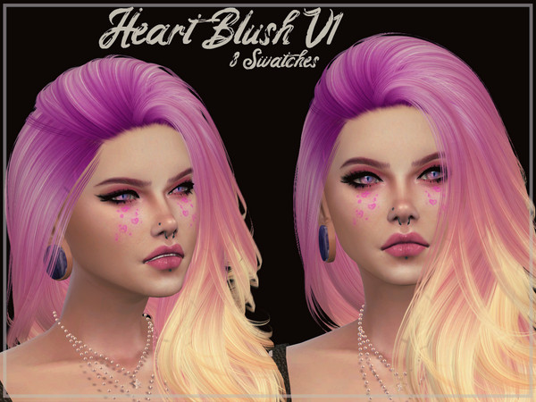 Sims 4 Heart Blush V1 by Reevaly at TSR