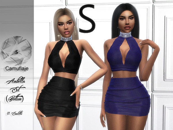 Sims 4 Arabella skirt by Camuflaje at TSR