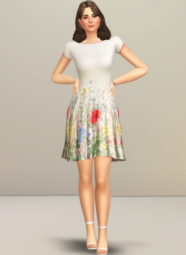 Sims 4 Wild flower Dress at Rusty Nail