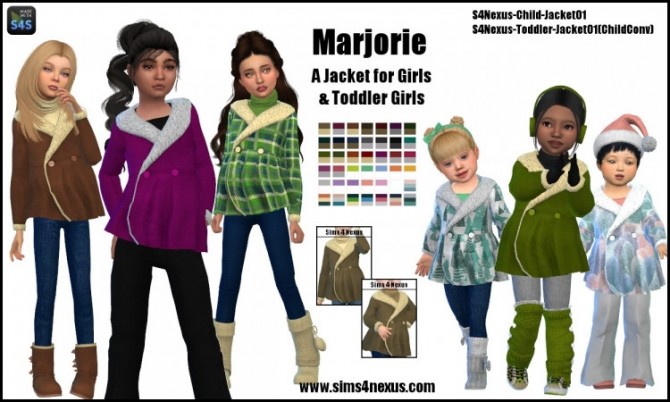 Sims 4 Marjorie jacket by SamanthaGump at Sims 4 Nexus
