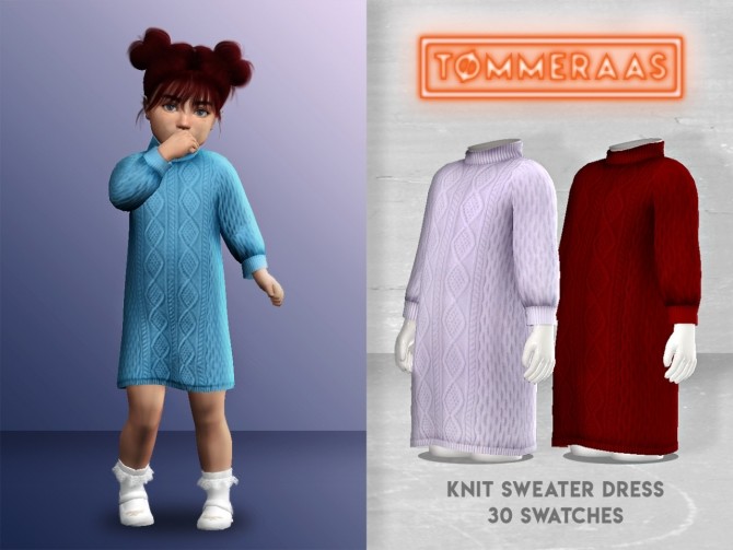 Sims 4 Knit Sweater Dress #10 at TØMMERAAS