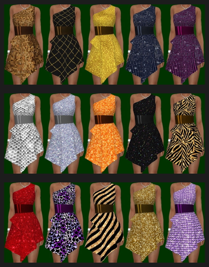 Sims 4 Get Famous Glitter Dress Recolors at Annett’s Sims 4 Welt