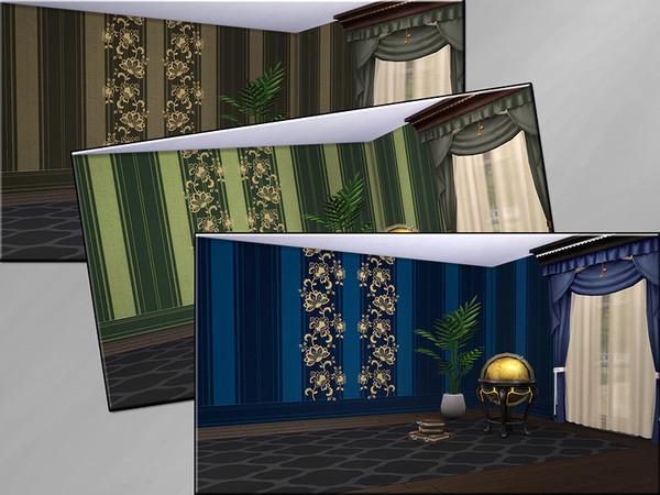 Sims 4 MB Opulent Wallwear Bouquet SET by matomibotaki at TSR