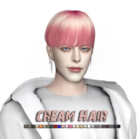 Cream Hair at Lemon Sims 4