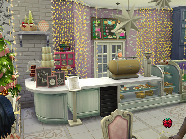 Sims 4 Joyce cafe by melapples at TSR