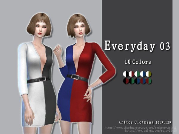 Sims 4 Everyday 03 dress by Arltos at TSR