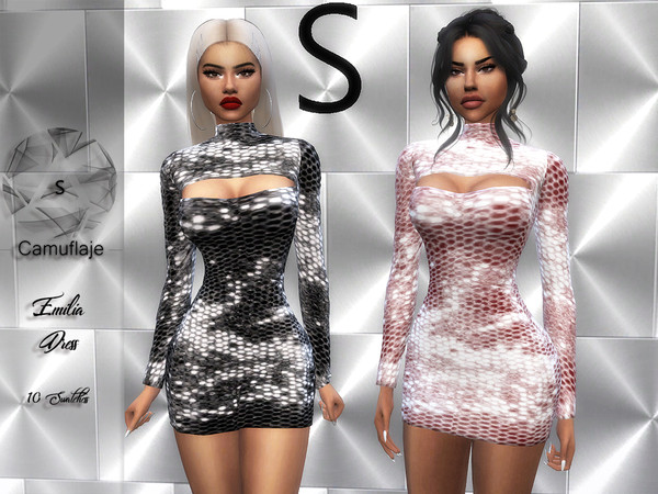 Sims 4 Emilia Dress by Camuflaje at TSR