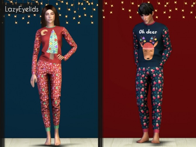 Sims 4 Matching pajamas at LazyEyelids
