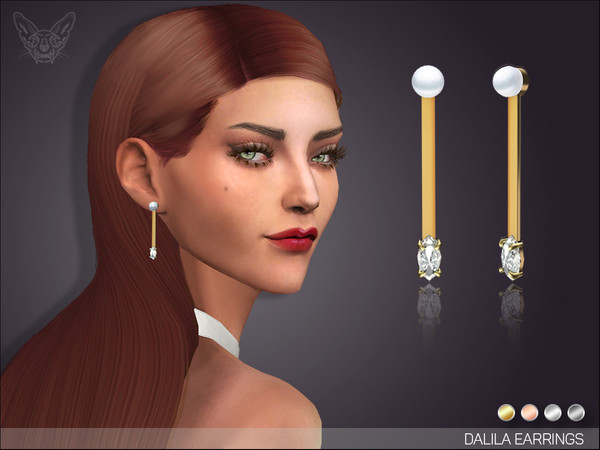 Sims 4 Dalila Earrings by feyona at TSR