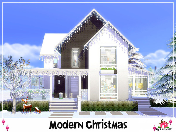 Sims 4 Modern Christmas home by sharon337 at TSR