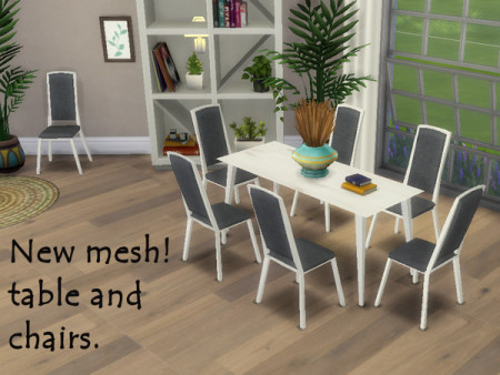 Dining table and chairs by anaalicialo at TSR