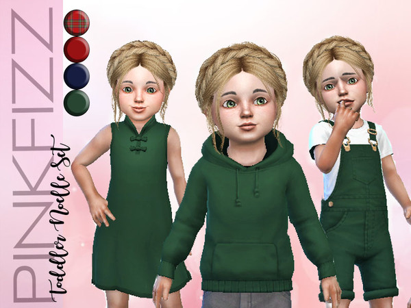 Sims 4 Toddler Noelle Set by Pinkfizzzzz at TSR