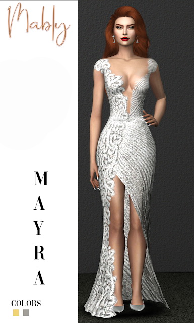 Sims 4 MAYRA GOWN at Mably Store