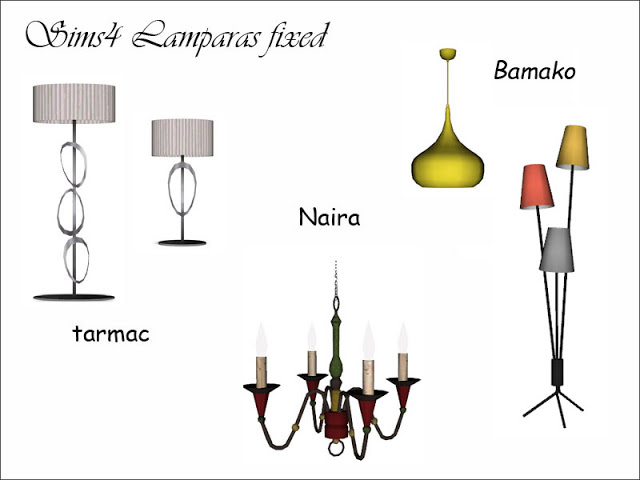 Sims 4 Lamps fixed by Pilar at SimControl