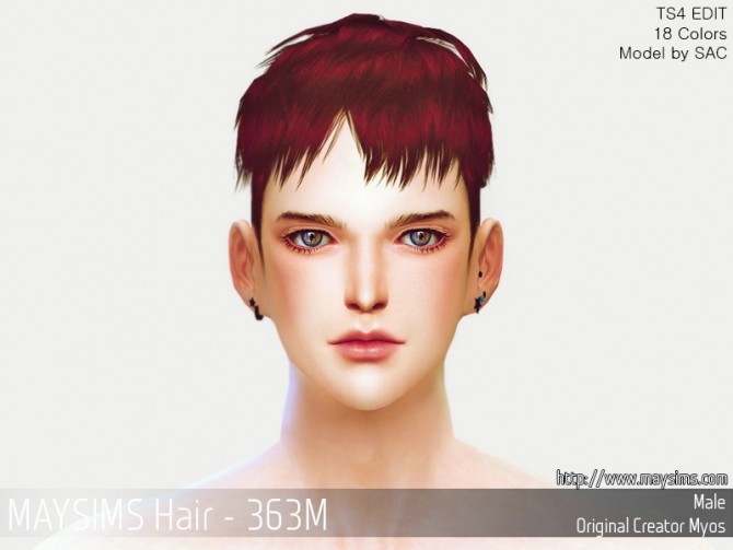 Sims 4 Hair 363M at May Sims