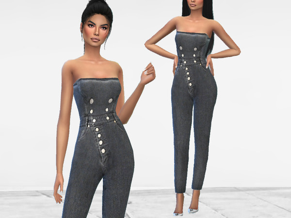 Sims 4 Marissa Jumpsuit by Puresim at TSR