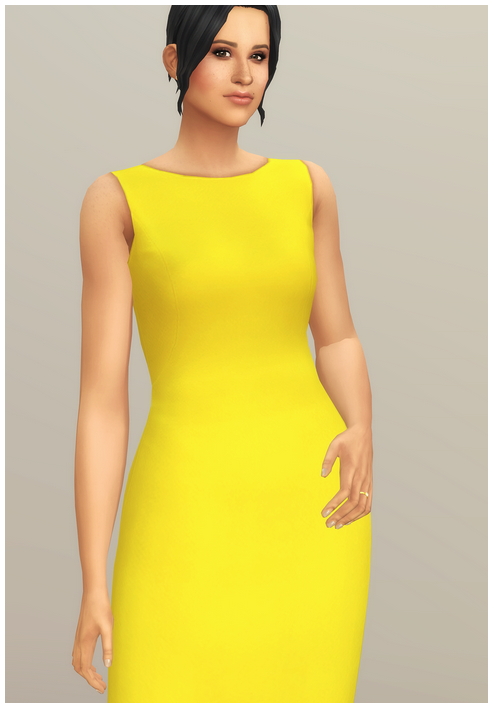 Sims 4 Crepe Midi Dress at Rusty Nail