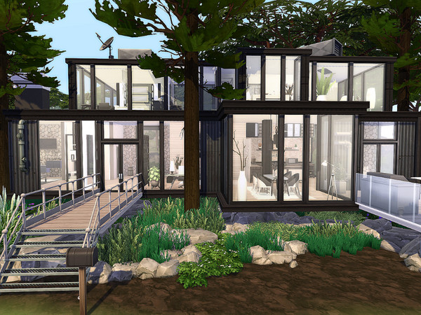 Sims 4 Modern Container Home by Sarina Sims at TSR