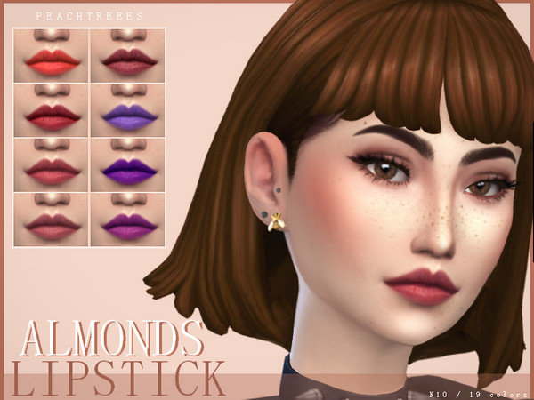 Sims 4 Almonds Lipstick N10 by peachtreees at TSR