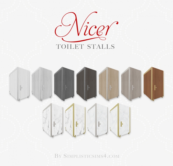 Nicer Toilet Stalls at SimPlistic » Sims 4 Updates