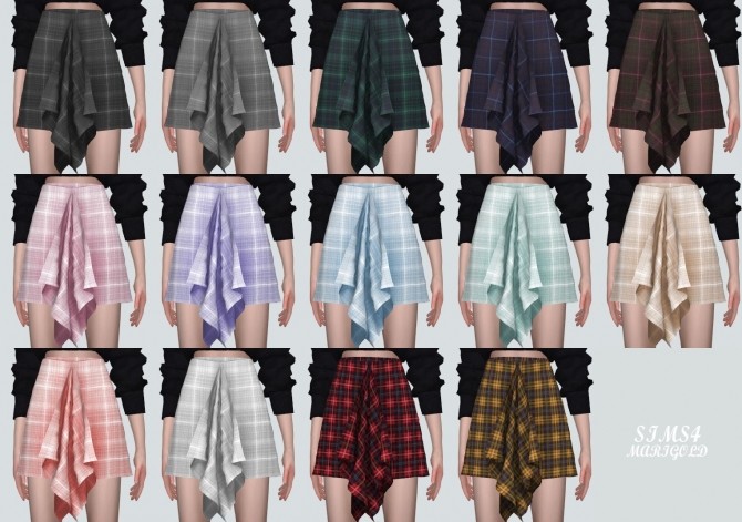 Sims 4 Ruffle Mini Wrap Skirt at Marigold