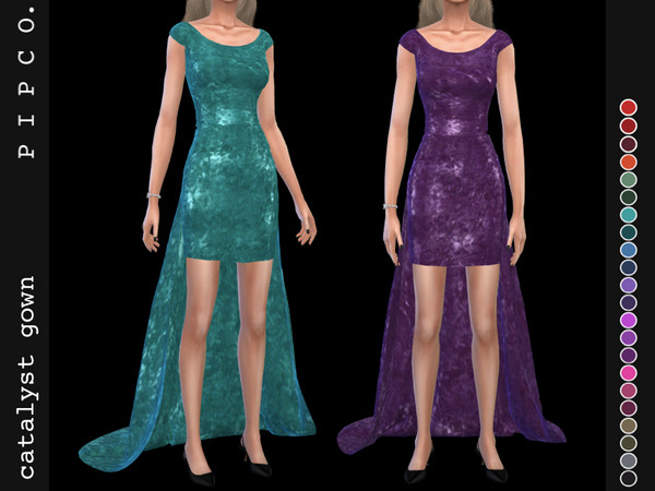 Sims 4 Catalyst gown by Pipco at TSR