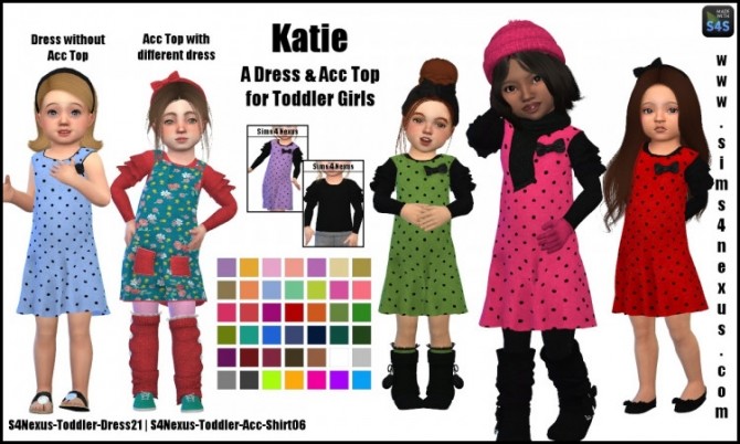 Sims 4 Katie dress and acc. top by SamanthaGump at Sims 4 Nexus