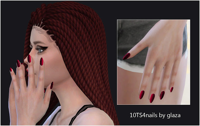 Sims 4 10 TS4 nails at All by Glaza