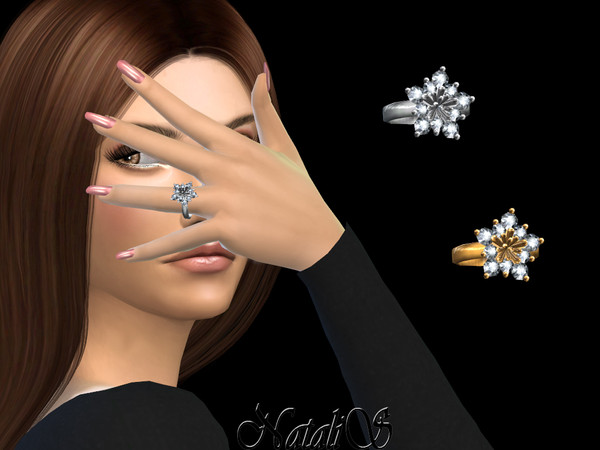 Sims 4 Winter flower ring by NataliS at TSR