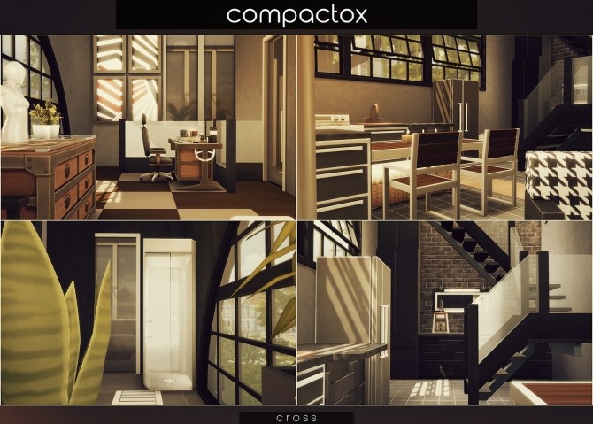 Sims 4 Compactox house by Praline at Cross Design