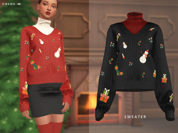 Sims 4 Sweater 02 by ChloeMMM at TSR