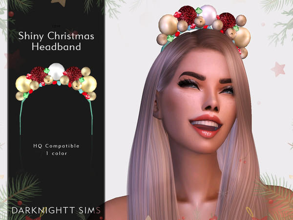 Sims 4 Shiny Christmas Headband by DarkNighTt at TSR