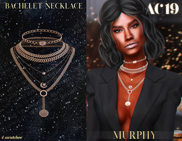 Sims 4 Bachelet Necklace AC 2019 Day 9 by Silence Bradford at MURPHY