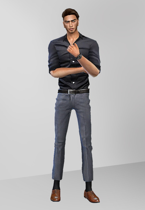 Sims 4 Winter set p1: long coat, scarf and pants at HoangLap’s Sims