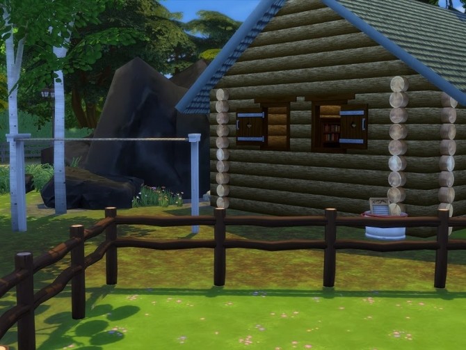 Sims 4 Furuly small log cabin at KyriaT’s Sims 4 World