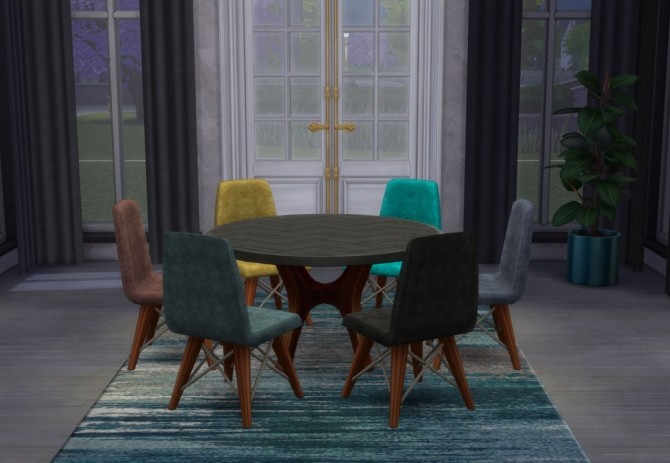 Sims 4 Dining Chair Velur at Alial Sim