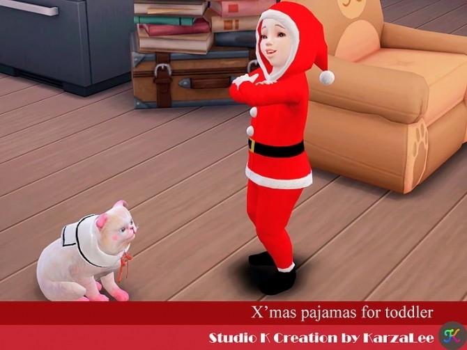 Sims 4 Xmas pajamas for toddler at Studio K Creation