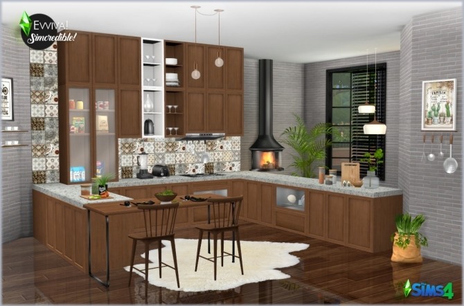 Sims 4 EVVIVA kitchen (P) at SIMcredible! Designs 4