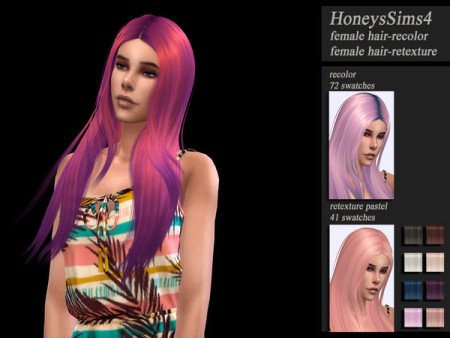 Female hair recolor retexture Wings OS1015F by HoneysSims4 at TSR