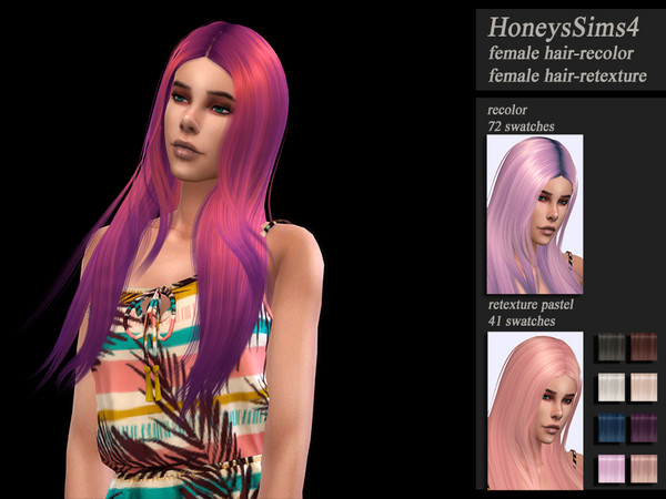 Sims 4 Female hair recolor retexture Wings OS1015F by HoneysSims4 at TSR