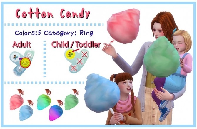 Sims 4 Cotton candy sets & Popcorn sets (ACC) at A luckyday