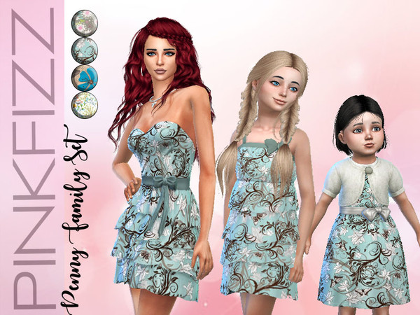 Sims 4 Penny Family Set by Pinkfizzzzz at TSR