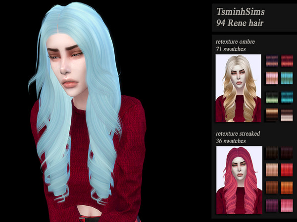 Sims 4 Female hair recolor retexture TsminhSims by HoneysSims4 at TSR