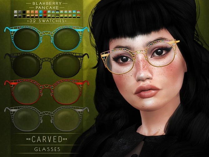 Sims 4 Carved glasses at Blahberry Pancake