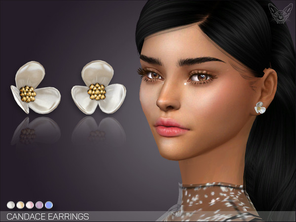 Sims 4 Candace Earrings by feyona at TSR