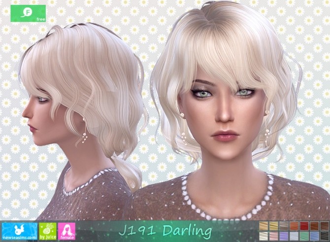 Sims 4 J191 Darling hair at Newsea Sims 4