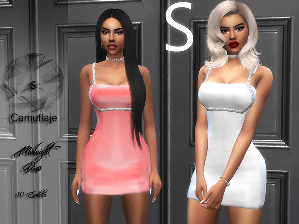 Sims 4 Midnight Dress by Camuflaje at TSR