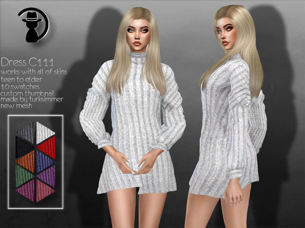 Sims 4 Dress C111 by turksimmer at TSR