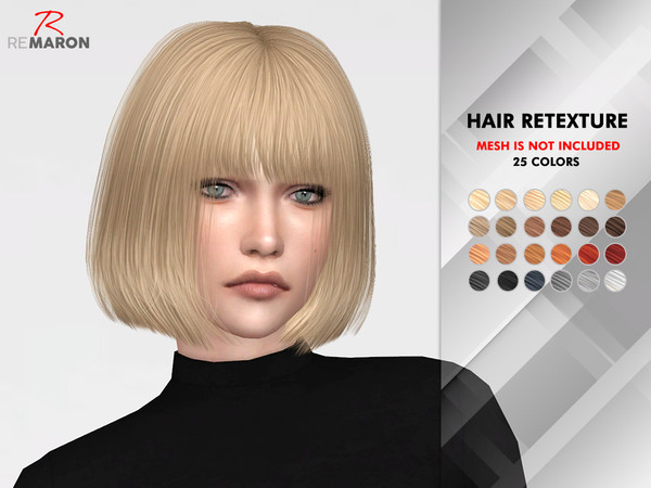 Sims 4 Crown Hair Retexture by remaron at TSR
